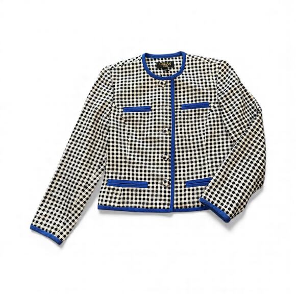 Vintage Blue Picnic Pattern Blazer - Picture 1 of 4